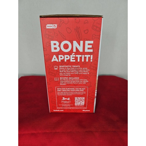 Dash Mini Dog Treat Maker Non-Stick Surface 6 Natural Biscuits Brand New In Box - Picture 5 of 8